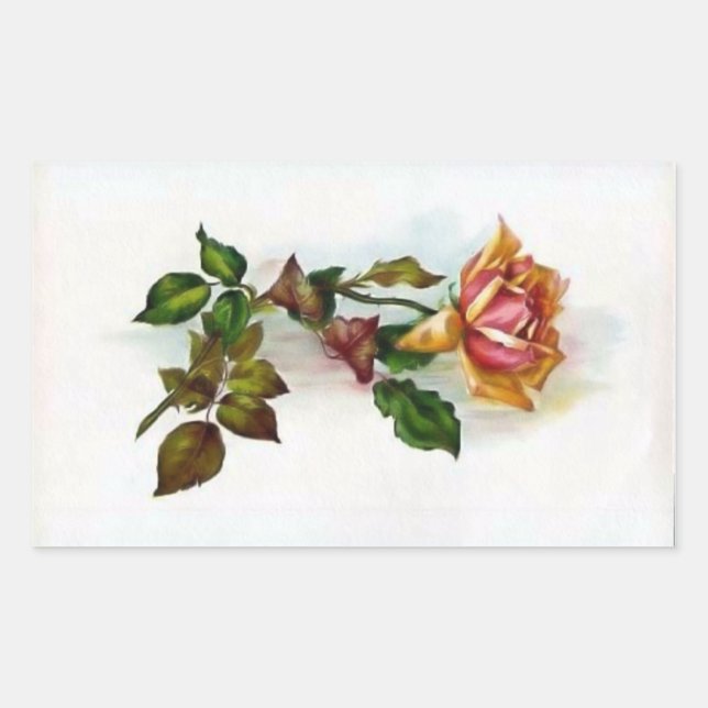 Autocollant Rose vintage (Devant)