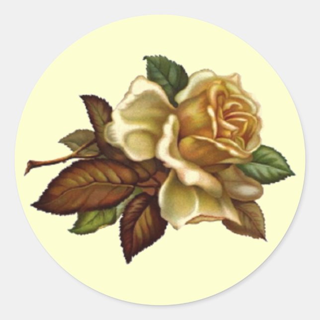 Autocollant Rose vintage (Devant)