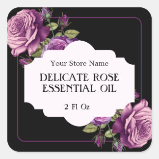 Autocollant Rose violet Étiquette