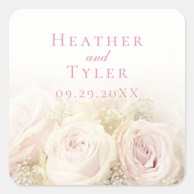 Autocollant Roses de Mariage (Devant)