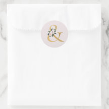 Autocollant roses de printemps or ampersand