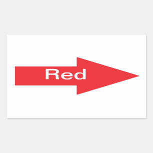 Autocollant rouge de flèche