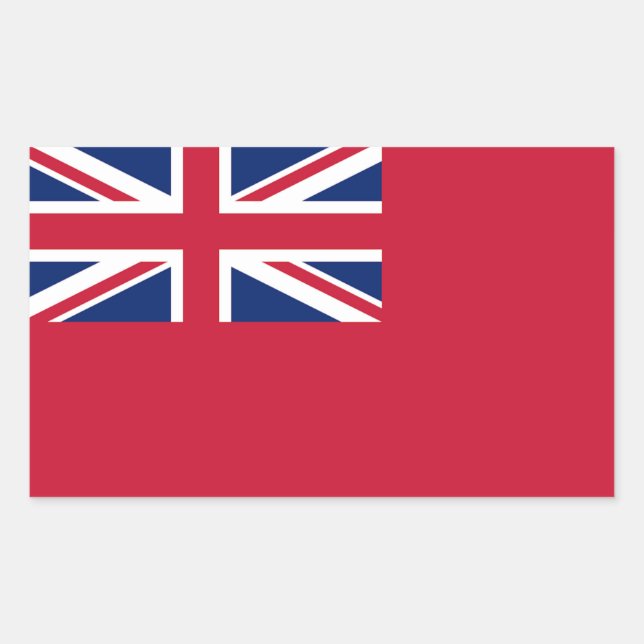 Autocollant rouge de la marine marchande britanniq (Devant)