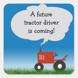 Autocollant rouge de tracteur : joint d'enveloppe