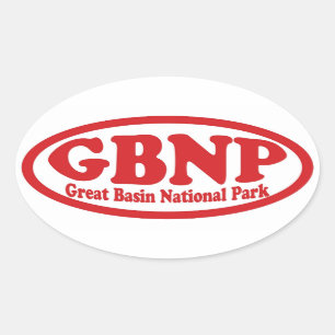 Autocollant rouge ovale du parc national Great Bas