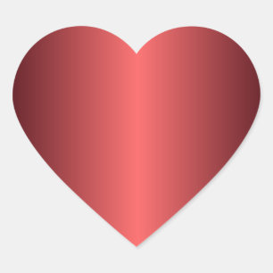 Autocollant rouge rouge de coeur