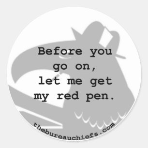 Autocollant rouge stylo