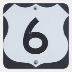 Autocollant routier US Highway 6