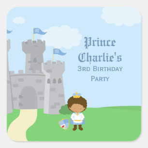 Autocollant royal de fête d'anniversaire de