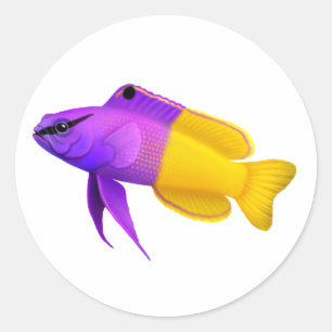 Autocollant royal personnalisable de poissons de
