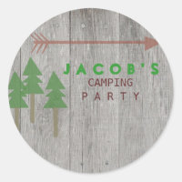Autocollant Rustic Camping Party