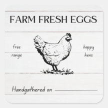 Autocollant Rustic Farm Fresh Eggs