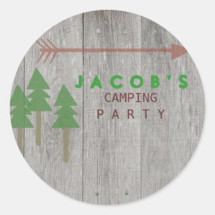 Autocollant rustique de partie de camping