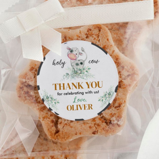 Autocollant Saint Vache d'anniversaire Étiquettes (Créateur téléchargé)