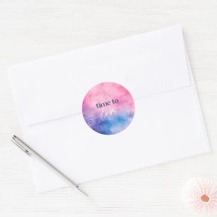 Autocollant Saint-Valentin - Design Aquarelle