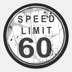 Autocollant sale de la limitation de vitesse 60