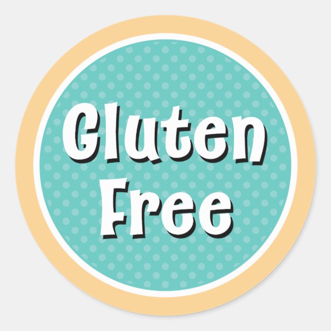 Autocollant sans gluten mignon (Devant)
