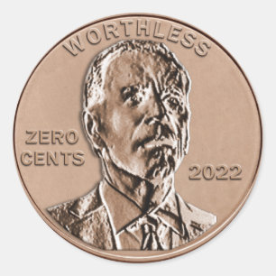 Autocollant sans valeur Joe Biden Penny