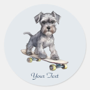 Autocollant Schnauzer nain à l'aquarelle