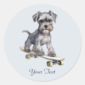 Autocollant Schnauzer nain à l'aquarelle