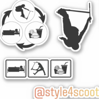 Autocollant scooter Freestyle pack 4