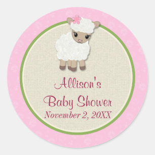 Autocollant SDK#1 de baby shower d'AGNEAU de rêve