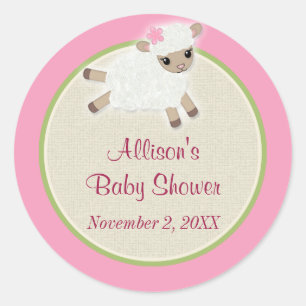 Autocollant SDK#2 de baby shower d'AGNEAU de rêve