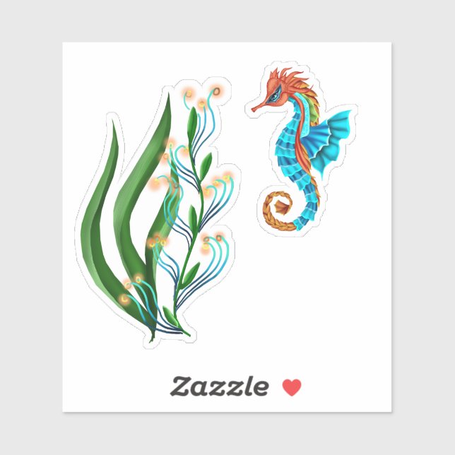 Autocollant Seahorse (Feuille)