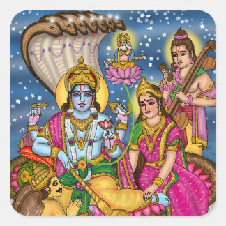 Autocollant Seigneur Lakshmi Narayana
