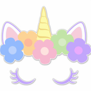 Autocollant serein chic de licorne
