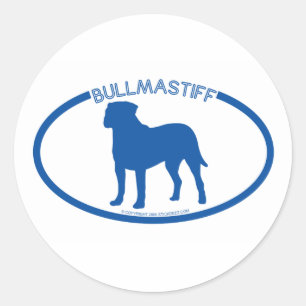 Autocollant Silhouette Bullmastiff