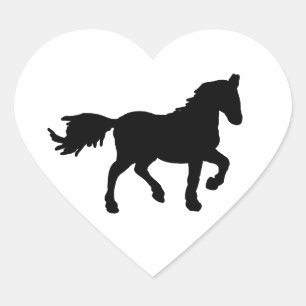 Autocollant silhouette de cheval – Animal minimali