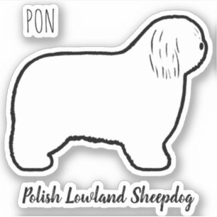 Autocollant silhouette pour chien de berger polona