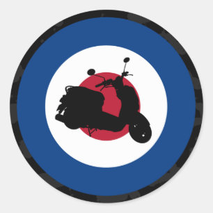 Autocollant Silhouette pour Scooter Rétro
