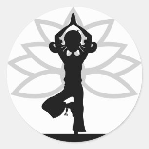 Autocollant simple de silhouette de yoga