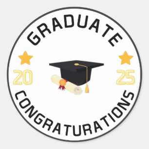 Autocollant simple pour cadeau de remise de diplôm
