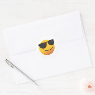 Autocollant Smiley Cool Design Emoji Amusant
