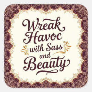 Autocollant Snarky Wreak Havoc avec Sass et Beauté