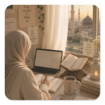 Autocollant spirale Deen et Dunya islamique