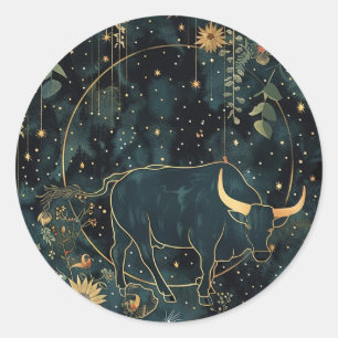 Autocollant statique personnalisé Floral Taurus