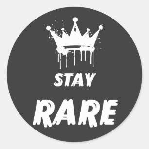 Autocollant Stay Rare – Couronne de streetwear min