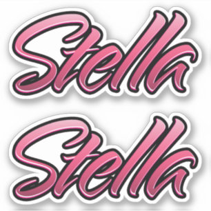 Autocollant stella rose pâle Autocollant Set d'aut