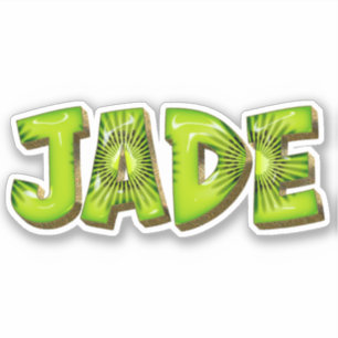 Autocollant Stickers Design Kiwi Nom Jade