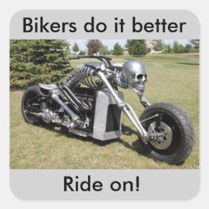 Autocollant style squelette moto