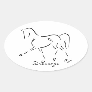 Autocollant stylisé de dressage