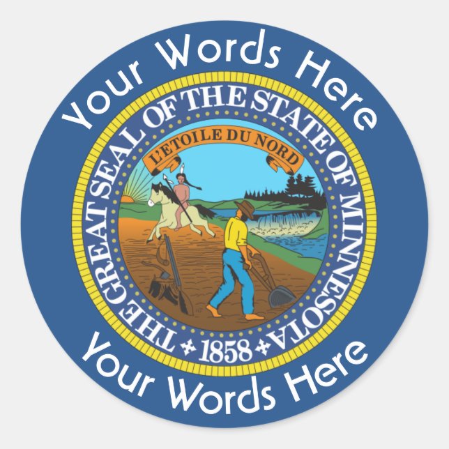 Autocollant sur mesure pour le Grand Sceau du Minn (Devant)