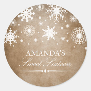 Autocollant Sweet 16 Winter Wonderland