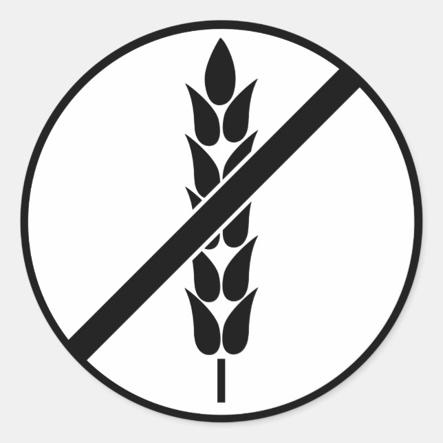 Autocollant Symbole Sans Gluten (Devant)