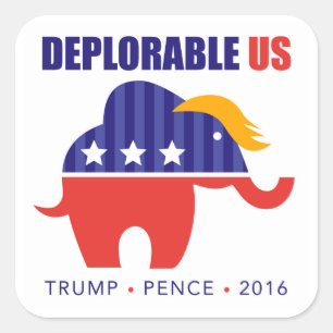 Autocollant tactile éléphant Trump Pence 2016