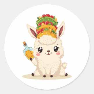 Autocollant Tequila Taco Lama Mignon - Nourriture